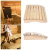 Wooden Sauna Headrest Sauna Backrest Hollow Smooth Wooden Back Bolster Anti-slip Professional Sauna Bathing Supplies Steam Room Accessories