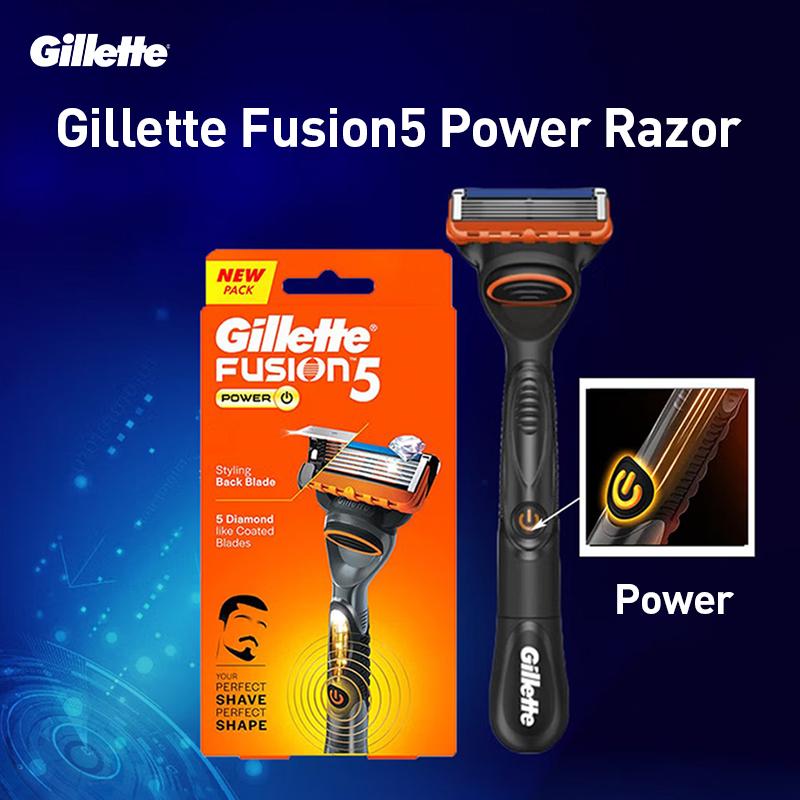 Gillette Бритва Fusion 5 с питанием, 5-лезвийная система с алмазоподобным покрытием для остроты и долговечности