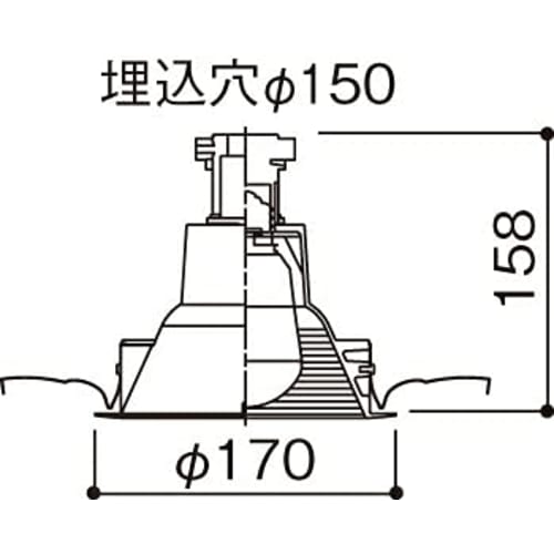 Panasonic Ceiling Recessed 150 Downlight NNN61514WZ [LED Bulb Sold Separately, Base Size E26]