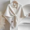 Solid Color Triangle Scarf Soft Sweater Shawl Cape Casual Knitted Shawl