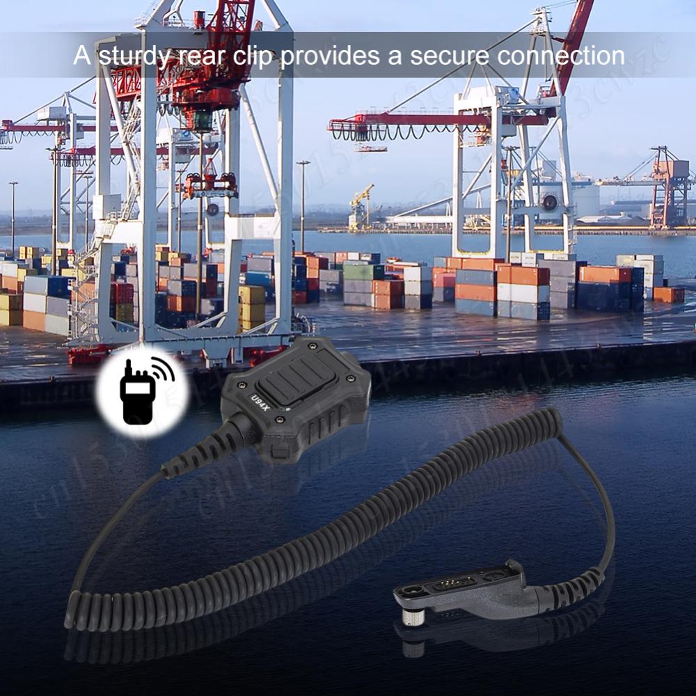 U94X PTT Headphone Adapter Headset PTT Adapter Push To Talk Button Connector Cable for Motorola Xir 8268 P8660 DP4401 GP328D