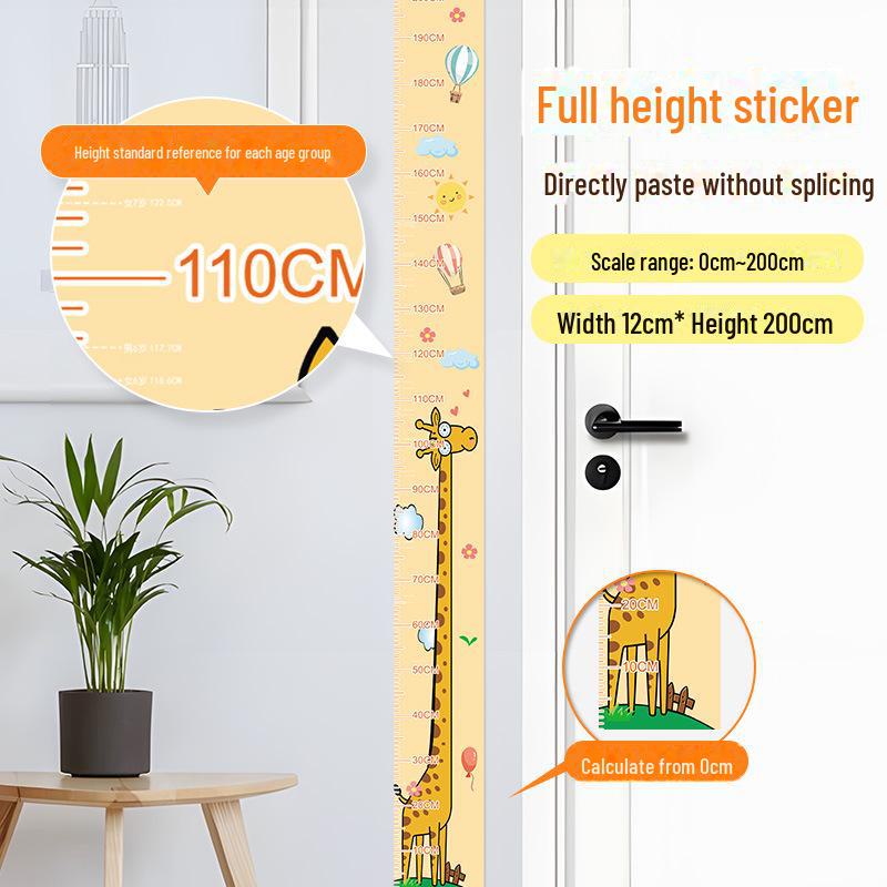 Детская комната 2 м самоклеящиеся наклейки для измерения роста - мультяшный дизайн для измерения роста ребенка и украшения стен