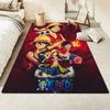 One Piece Luffy & Crew Pattern Printed Rug, Anime Style Home Decor, Anti-slip & Stain-resistant Carpet for Bedroom & Living Room