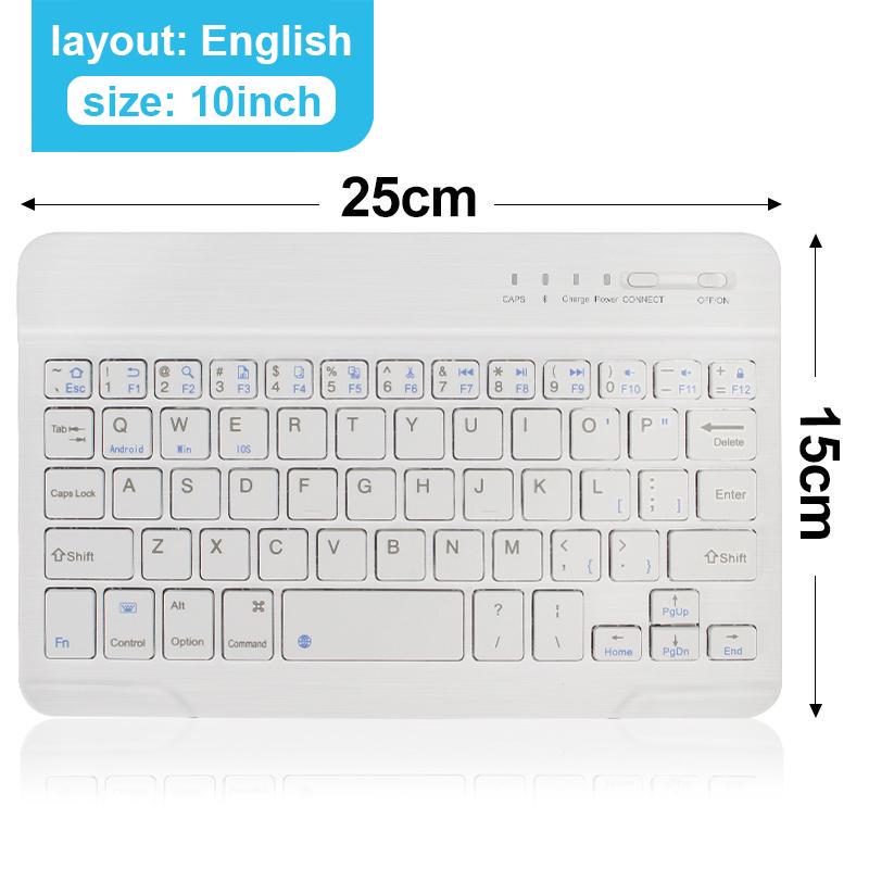 VAORLO Мини-беспроводная клавиатура Bluetooth-клавиатура для iPad, телефона, планшета, резиновые колпачки для клавиш, перезаряжаемая клавиатура для Android, ios, Windows