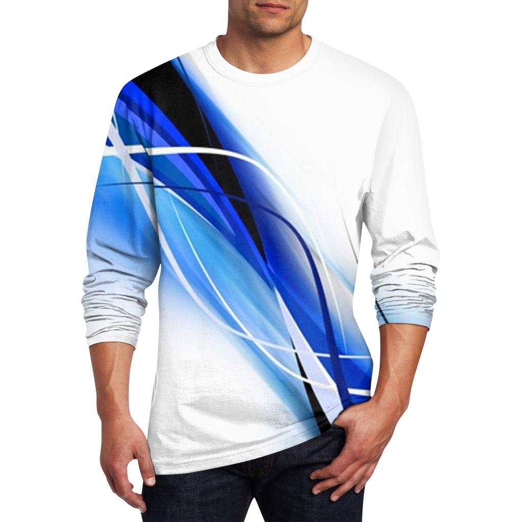 Men's T Shirt O-Neck Clothing Apparel Outdoor Long Sleeve Print Fashion Designer Vintage
