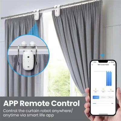 Tuya Zigbee TUI Track Roman Rod Умный привод для штор Электрический автоматический робот для штор Приложение Голосовое управление Alice Alexa Google Home