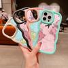 N90 Maps арт-дизайн чехлы для телефонов Macaron с волнистым краем для iPhone 15 Pro Max Samsung A54 A13 A14 S23 S24 Ultra A23 S21 FE Redmi Note13 Pro противоударный чехол
