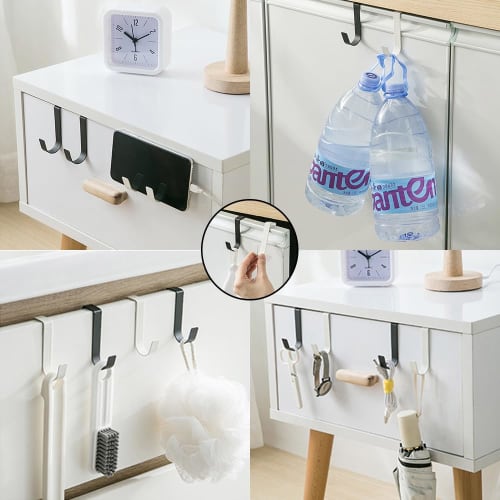 Hook Garbage Bag Hanger Set, Door Hanger, Hook, S-Hook, Garbage Bag Hanger, Kitchen, Garbage Bag Hook, Towel Hook, Non-Slip, Door, Kitchen, Storage, E