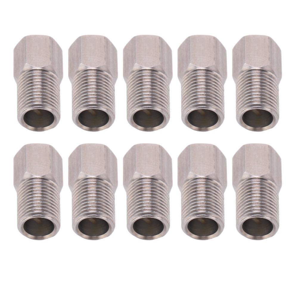 10pcs Stainless Steel Hydraulic Brake Hose Compression Nut  for Disc Brake Assembly