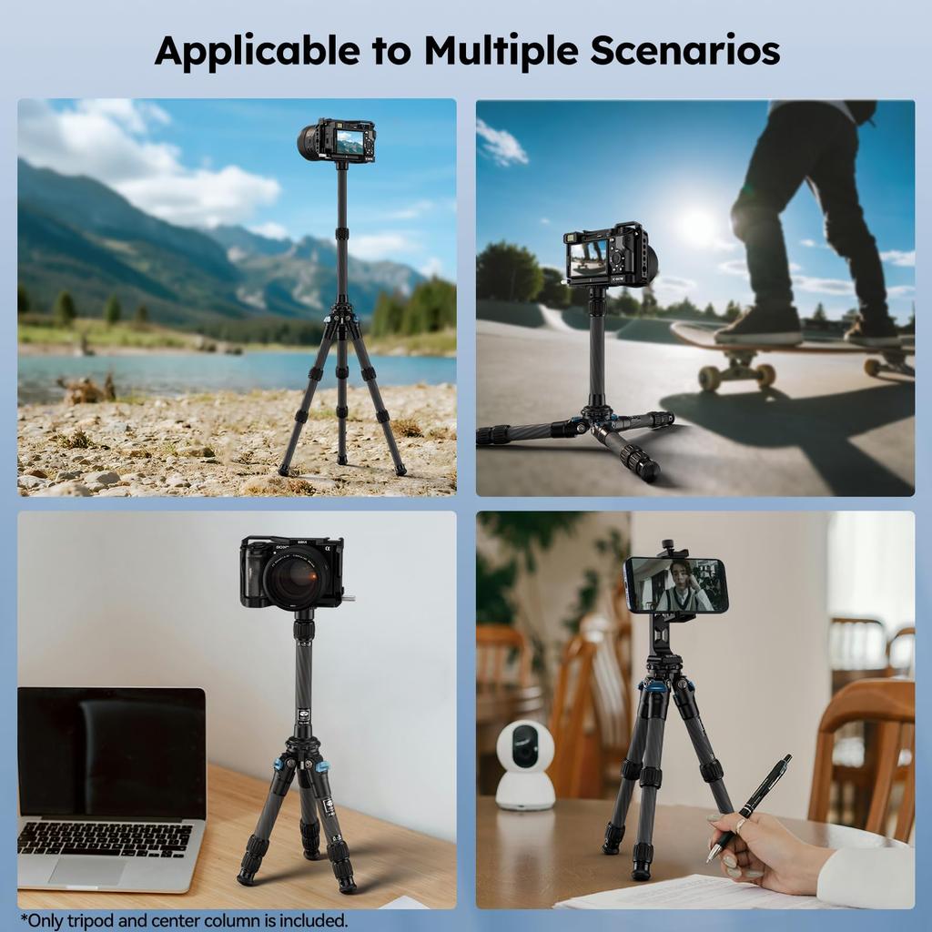 SIRUI Tripod and Carbon Fiber with Carbon Fiber Center Pole for DSLR and Travel Maximum 660mm Maximum Load of Eligible Invoices Warranty AM223