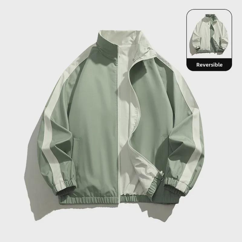 Мужская повседневная куртка с воротником-стойкой, осень 2024 г.