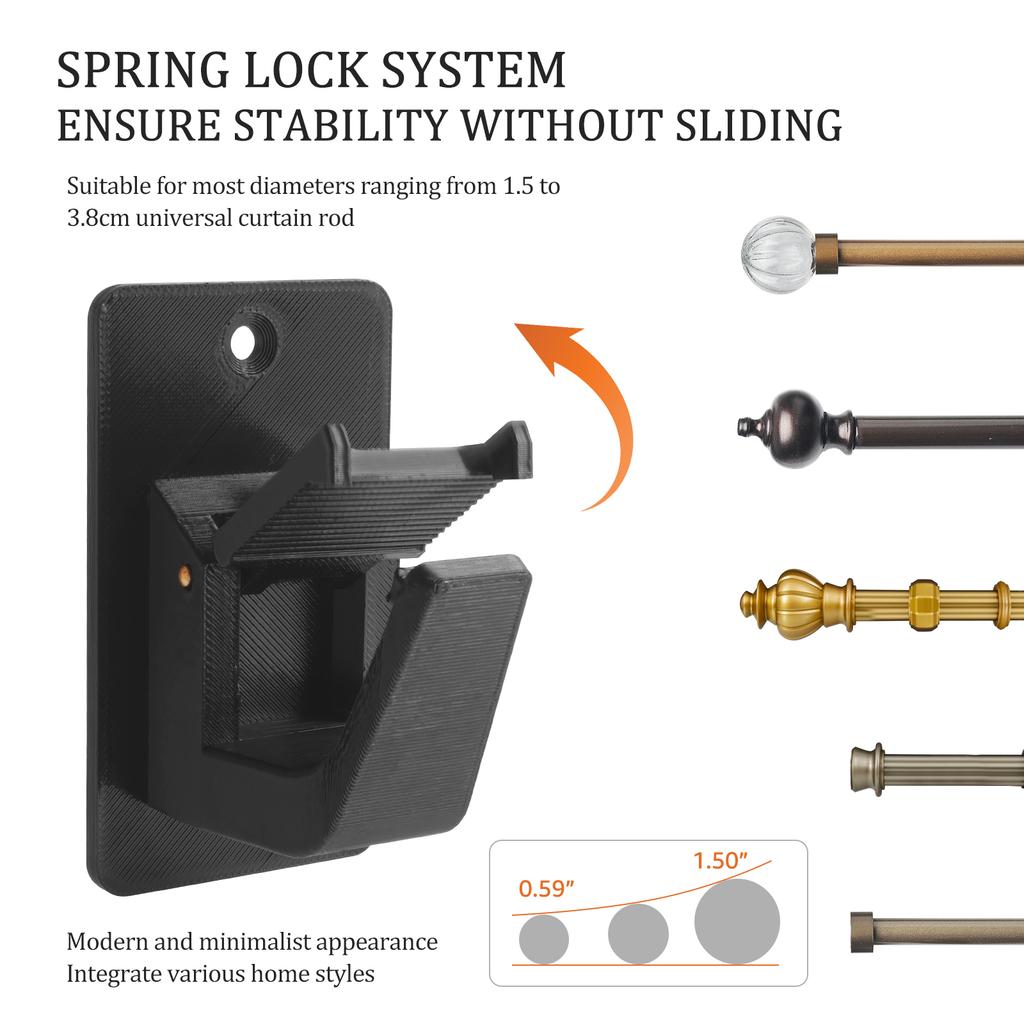 6/4 шт. Держатели для карниза Многоцелевой кронштейн для карниза Универсальные крючки для штанги для душа с винтами для ванной комнаты, спальни, гостиной