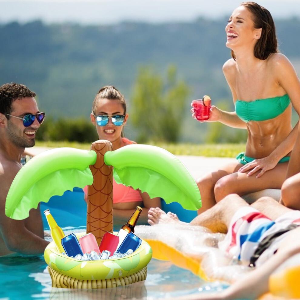 Bouée gonflable pour boisson dans la piscine - Accessoire idéal pour les fêtes aquatiques estivales, garde les boissons fraîches et droites,