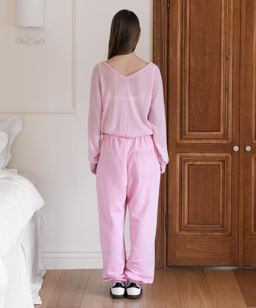 INJIACTIVE Small Logo Jogger Pants Pink