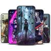 Чехол Аниме Девушка Самурай для Samsung Galaxy S22 S23 S24 Ultra Plus Note 10 20 S8 S9 S10 S20 FE S21 FE