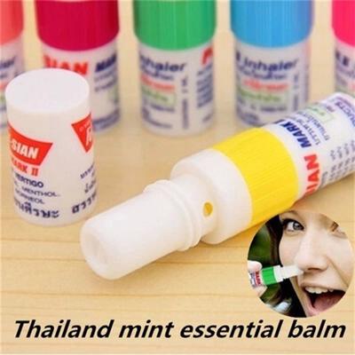Essential Balm Со вкусом мяты Назальный ингалятор Головокружение с камфорой от насморка и укачивания 1 шт.