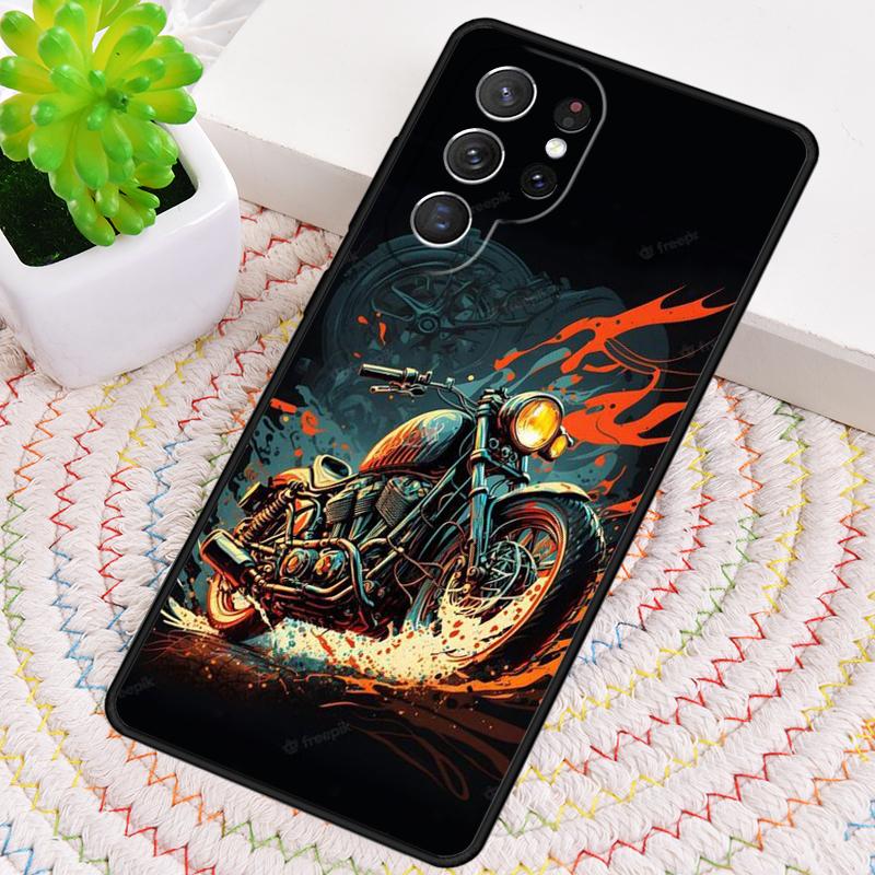 Мультяшный чехол для телефона с мотоциклом для Samsung Galaxy note 10 pro S26 Ultra S23 S24 FE S25 S21 S22 PLUS ударопрочный чехол