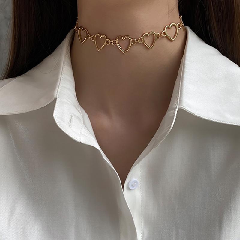 Полое ожерелье любви для пожилых людей, нишевое дизайнерское ожерелье, темперамент, простой модный ювелирный подарок