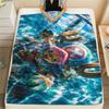 Tony Tony Chopper Art Deco Printed Blanket, Cozy Flannel Blanket Fit for Bedroom, Picnic, Sofa, Bed and Outdoor Tour.-TING
