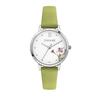 Oui & Me Fleurette Green Leather Strap White Dial Quartz ME010379 Women's Watch