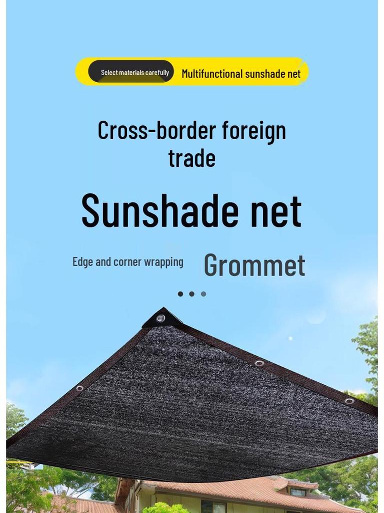 Green Sunshade Net with Edged and Punched Design for Balcony