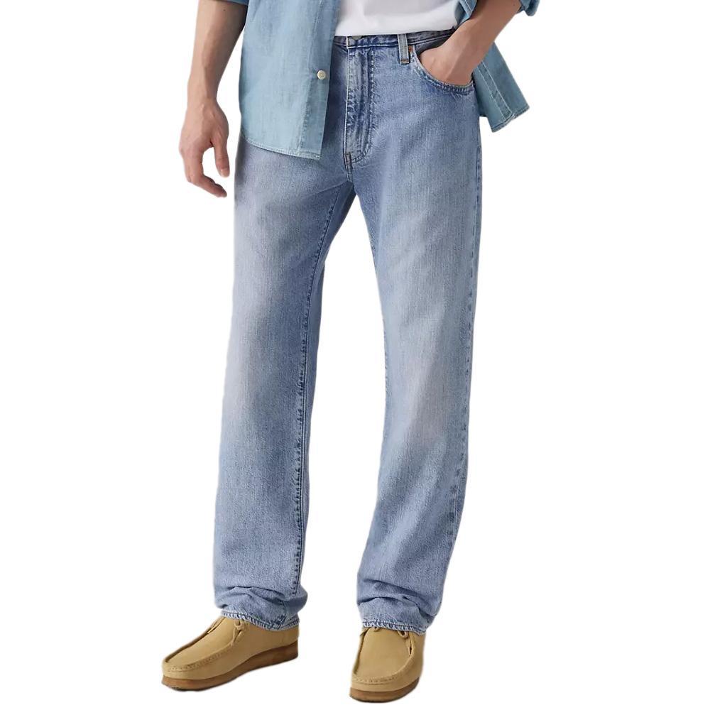 Levi's Jean Relaxed Straight 82% Cotton 18% Linen Blue