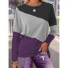 Длинные рукава женские модные пэчворк цветные футболки 3D принт уличные женские футболки 6XL плюс размер свободные повседневные женские топы
