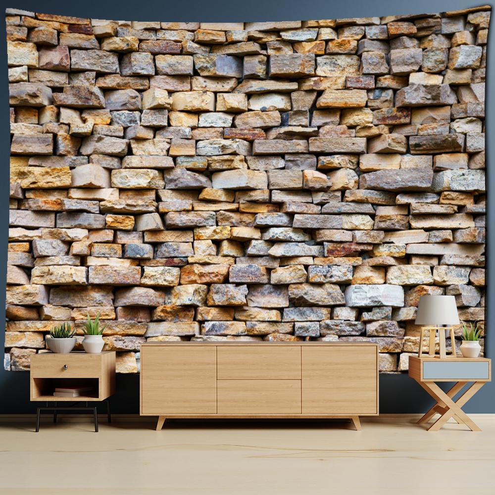 3D печать красочный камень дерево гобелен настенный тапиз хиппи психоделический фон Настенный декор ткань