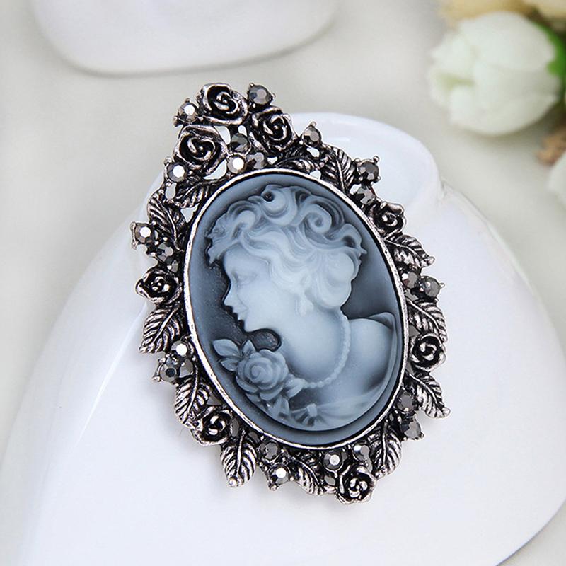 1X Винтажная камея в викторианском стиле свадебная вечеринка женская подвеска брошь булавка