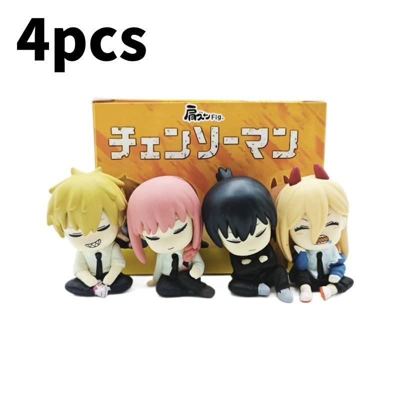 Уникальные фигурки Chainsaw Man плечом к плечу, милые, в закрытых коробках, коллекционный набор моделей