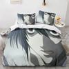 Комплект постельного белья Death Note Single Twin Full Queen King Size Bed Set Adult Kids Bedroom Duvet cover Sets 3D Print Anime Death Note A