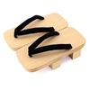 Takeharu Size Made In White Mikamo Paulownia Black Men's Two-Tooth Geta, M, Black, Japan, Wood, Geta, Komageta, Geta, Base,