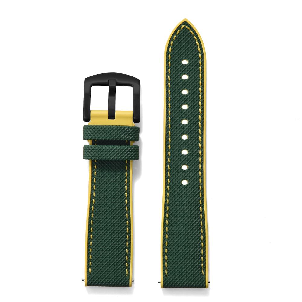 STAPELP Гибридный FKM Парусина Нейлон Ремешок для часов 18мм 20мм 22мм 24мм Фторкаучук Кожаный Ремешок для часов Для каждого бренда Дайверские часы