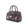 Coach Rowan 27 Classic Monogram Zip Closure Ski Patch Decor Canvas And Leather Shoulder Crossbody Tote Bag Large Women handbags Dark-Brown CE592-IMOSN