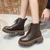 Martin Boots Women's British Style 2025 Autumn New Thick-soled Height Increase and Thinness Temperament Versatile Short Boots Women