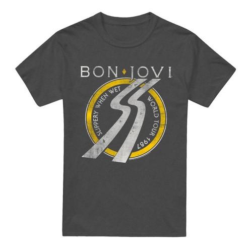 Bon Jovi Unisex Adult Slippery When Wet World Tour T-Shirt