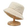 Unisex Harajuku Bucket Hat Solid Men Fishing Fisherman Hat Autumn Winter Lamb Wool Outdoor Warm Panama Cap For Women