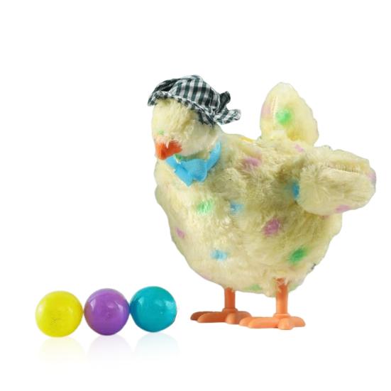 Игрушки для кур, несущих яйца, со звуковой музыкой, электрическая сумасшедшая плюшевая кукла-курица, милая игрушка-курица, несущая яйца, мягкая игрушка для детей