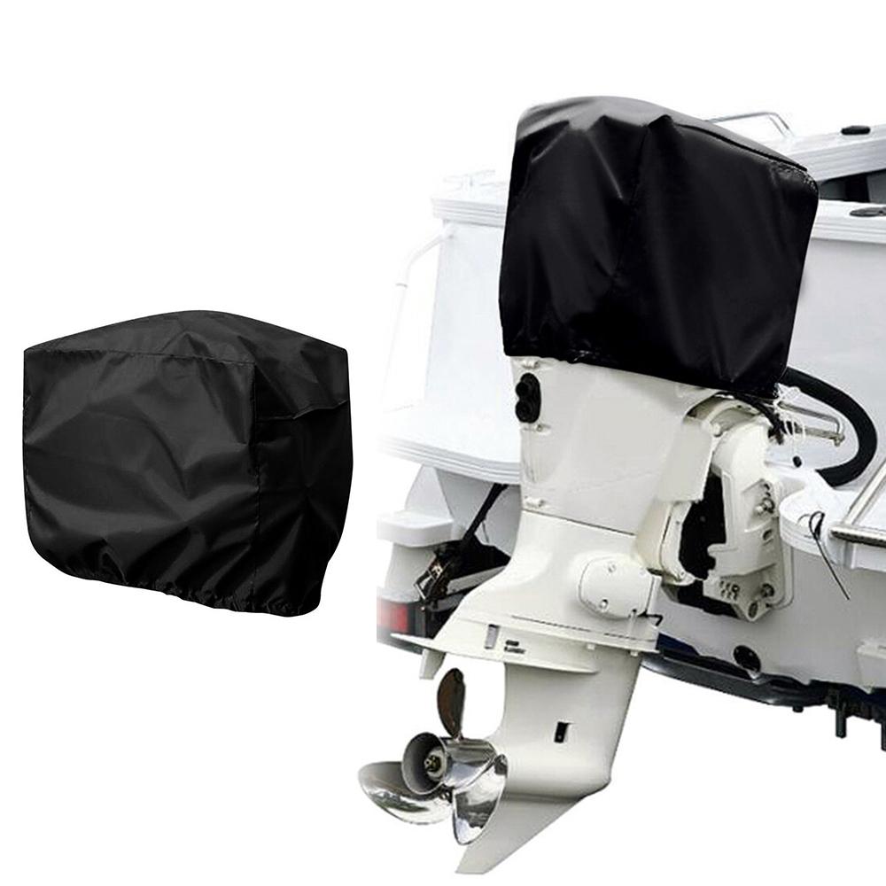 1pc Black 60 To 100 HP Boat Outboard Motor Engine Cover Oxford Cloth Waterproof