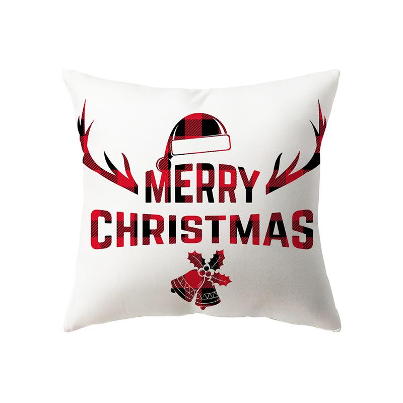 Рождественская тема Санта-Клаус с принтом, полиэстеровый чехол для подушки, домашняя гостиная, украшение для дивана, подушка, наволочка