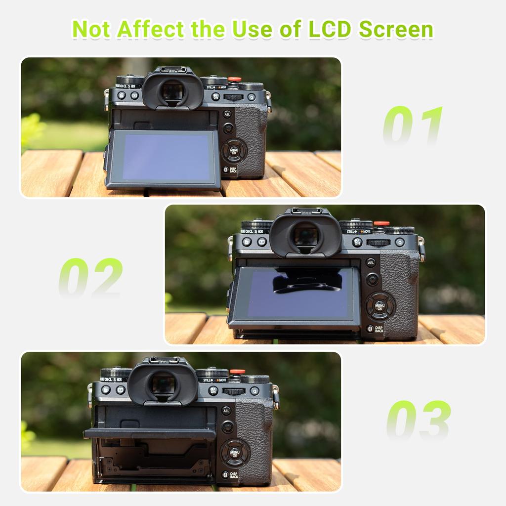 JJC Eye Cup Fujifilm GFX 50S II GFX100 Применимо Совместимо X-T5 X-H2 X-H2S X-T4 X-T3 X-T2 X-T1 X-H1 GFX-50S EC-XT L/M/S/W/GFX