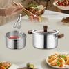With Lid Deep Fryer Round Tongs Tempura Cooking Pot Strainer Basket for Kitchen