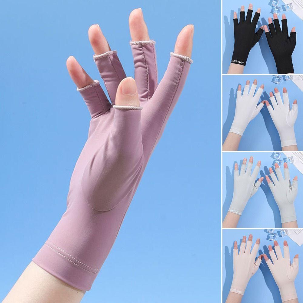 New Breathable Outdoor Riding Sunscreen Gloves Women Half-finger Gloves Touch Screen Gloves