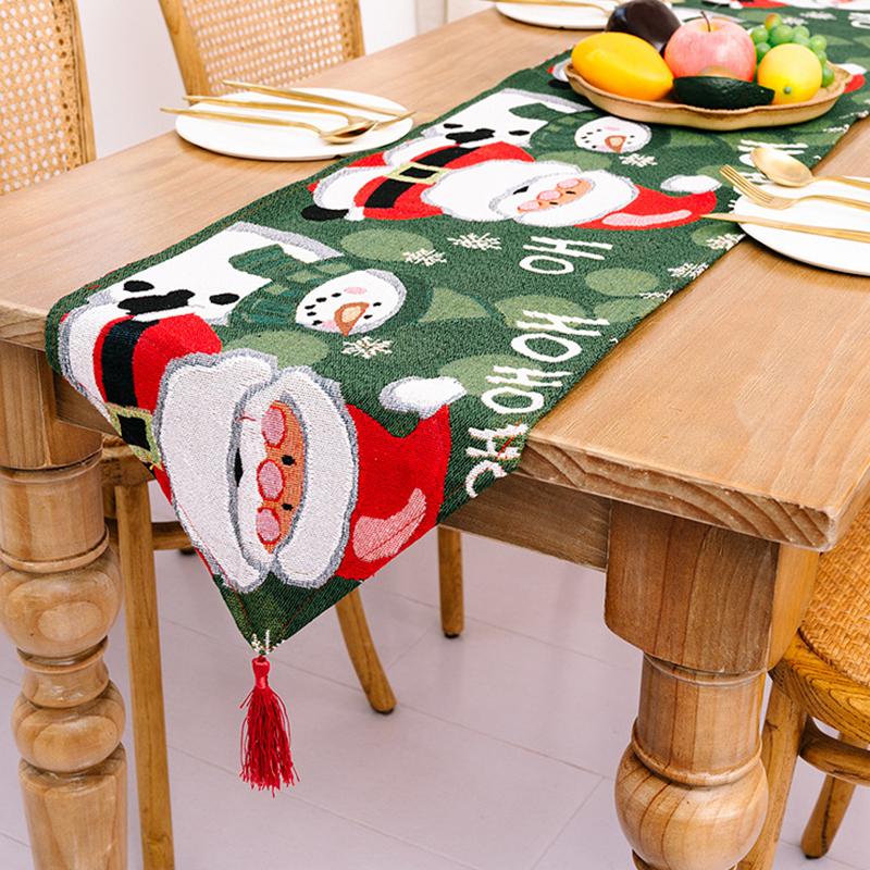 Christmas Decorations Table Flags Fashion Fabric Christmas Table Desktop Decorative Tablecloth Christmas Ornament