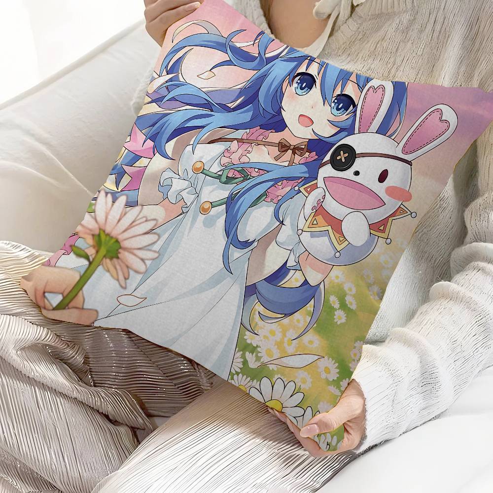 Подушка с изображением персонажей аниме Date A Live Подарок Декор для дома и офиса Подушка для спальни Дивана Автомобиля Наволочка