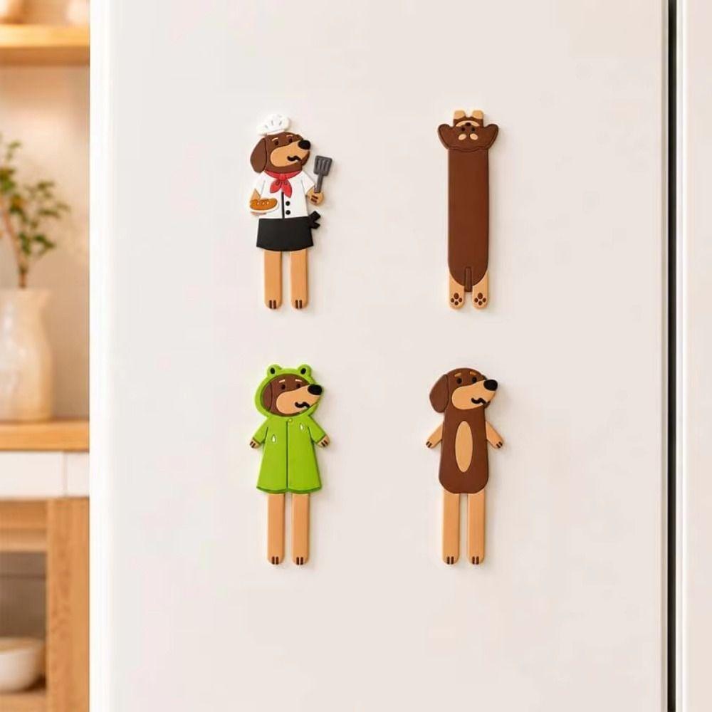 Creative Cartoon Fridge Magnets 3D Animal Phone Holder Funny Fridge Magnetic Hook Home Decoration