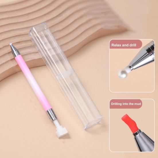 Automatic Refillable Wax Pen DIY Craft Rhinestone Painting Manicure Pen Rhinestones Art Precise Placement