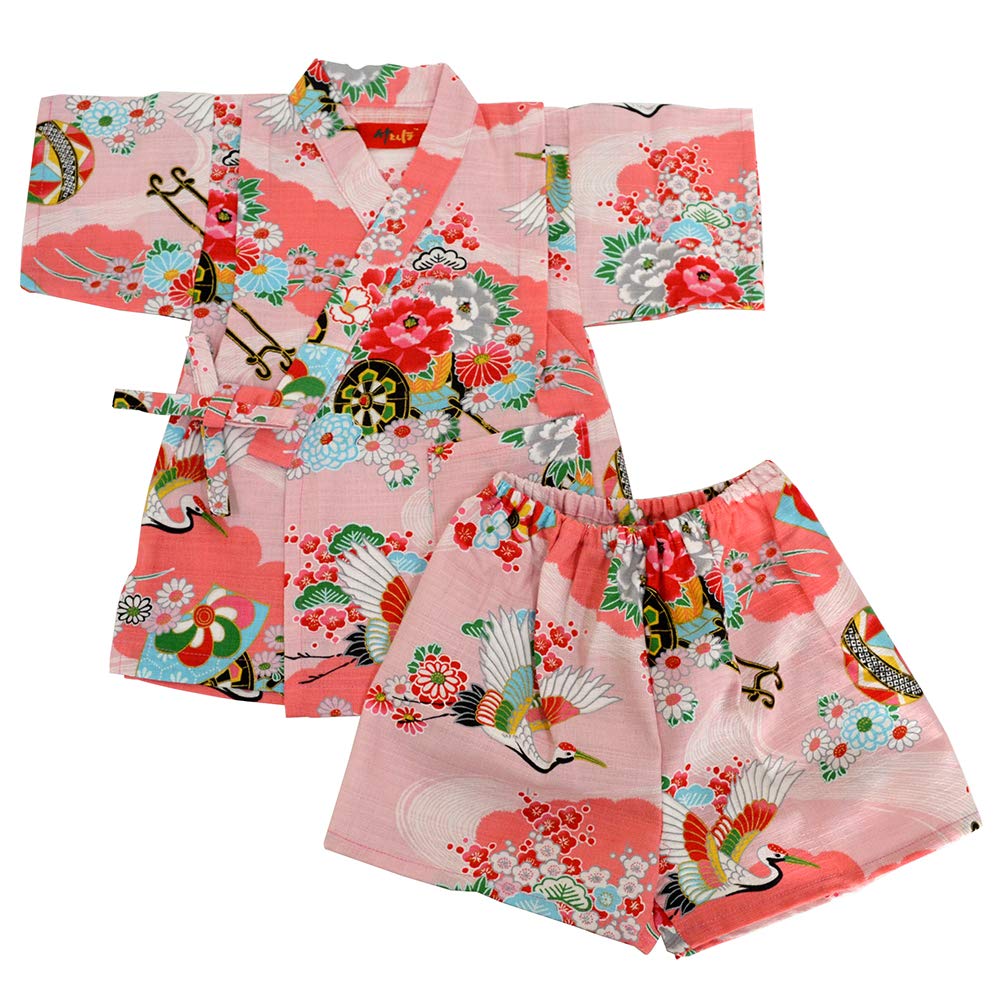 Jinbei Yuzen Flower Carriage 90 120 Washable Cool Summer Festival Fireworks High Quality Luxury STAY HOME Kimono Years [Ai Indigo] Children's /100