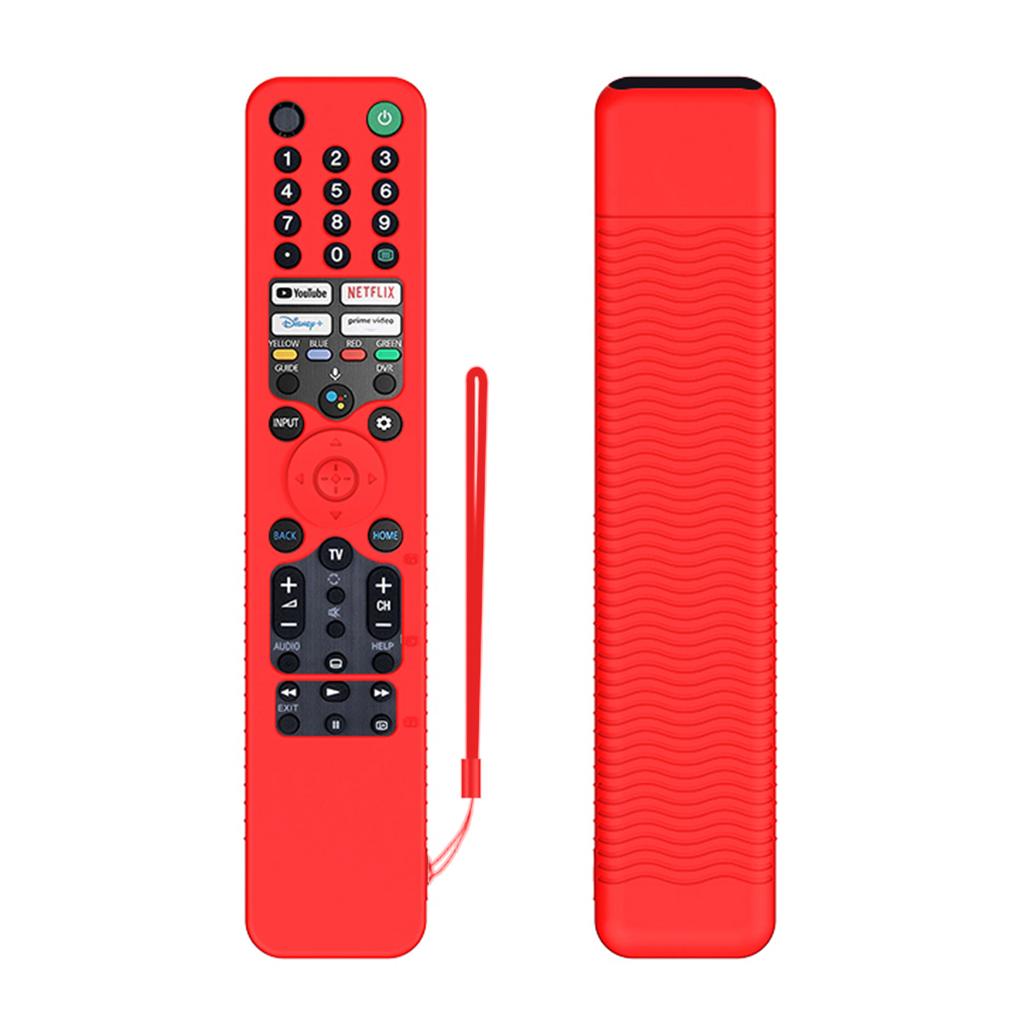 Silicone TV Remote Control Cover Shockproof Protective Cover Waterproof with Lanyard for Sony RMF-TX520U MG3-TX520U Voice Remote
