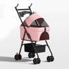 GVBB Compact Foldable Pet Stroller for Cats and Dogs - Lightweight, Detachable Design for Easy Travel.
